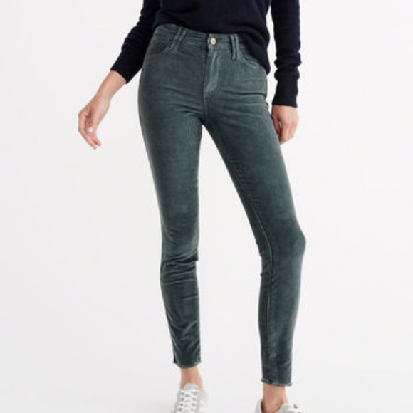 Abercrombie & Fitch Pants - Abercrombie Super Skinny Teal Green Corduroy Pants